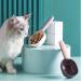 Lanyihome 2 in 1 Small Silicone Pet Food Spoon and Plastic Scoop for Dogs, Cats, Birds - White/Pink - Buy Online on SooperMarket.com