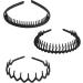 WLLHYF 3 Pieces Sharks Tooth Hair Comb Plastic Non Slip Headband Wavy Teeth Hair Hoop Fashion Effortless Hairband Hair Accessory for Women Girls Men Black - Buy Online on SooperMarket.com