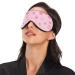 Haskirky Light Blocking Eye Mask - Breathable & Adjustable for Adults | Ideal for Travel, Yoga, Meditation & Office - Pink Stars - Buy Online on SooperMarket.com