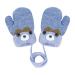 Cute Cartoon Toddlers Kids Knitted Gloves on String Winter Warm Mitten Gloves with Rope for Baby Boys Girls Thick Plush Fleece Lined Hand Warmer Full Finger Ourdoor Sport Thermal Hand Cover Blue