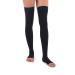 JOMI COMPRESSION  Unisex  Thigh High Stockings Collection  30-40mmHg Premiere Open Toe - Petite 365 (X-Large  Black) X-Large (1 Pair) Black