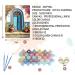 Amphol DIY Paint by Number Kit | Acrylic Painting for Adults and Kids | Easy Oil Painting Set | 16 x 20 | Home Wall Decor Gift | Blue Door Design - Buy Online on SooperMarket.com