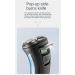 GeRRiT Rechargeable Waterproof IPX7 Electric Shaver for Men - Wet & Dry Rotary Razor with Pop-up Trimmer in Blue - Buy Online on SooperMarket.com