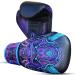 Buddha Fight Wear Fantasy Luzbel Boxing Gloves - 14oz Blue - Muay Thai & Kickboxing - High-Quality Synthetic Leather Odor-Inhibiting Reinforced Seams Unique Designs - Buy Online on SooperMarket.com