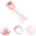 minkissy Headband Hair Wreath Princess Mesh Princess Crown Bow Veil Hair Bobbles Birthday For Girls Veil Princess Hairpiece Fabric Pink Sequins Crown 47x12cm Pink - Buy Online on SooperMarket.com