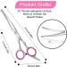 Professional Curved Dog & Cat Grooming Scissors Set - Pink Stainless Steel with Pet Comb | International Shipping - Buy Online on SooperMarket.com