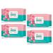 Epielle Rose Petal Makeup Remover Cleansing Tissues (60 Pre-Moistened Tissues per Pack) - Hypoallergenic - Soothing and Calming - No Mineral Oil Alcohol and Sulfate - 4pk (Rose Petal 4 Pack)