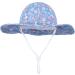 LANGZHEN Beach Sun Protection Hat for Baby Girls | Adjustable Toddler Kids Hat with Chin Strap | Wide Brim Summer Play Hat | Multi-Colored Roses | 1-2 Years - Buy Online on SooperMarket.com