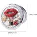 Beaupretty Round Compact Mirror with Rhinestone Red Lips and High Heels Design - Portable Mini Makeup Mirror for Women and Girls - Buy Online on SooperMarket.com