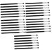 Baluue 30 Pcs Flat Eyebrow Brush Eyeliner Makeup Brush Eyeliner Brush Eye Tool Brush Black Artificial Fiber