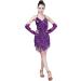 AFAVOM Sequins Tassel Latin Dance Dress for Women - Purple 1920s Flapper Cocktail Party Costume - Buy Online on SooperMarket.com