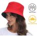 Women's Reversible Black-Red Bucket Hat for Summer | Outdoor Beach Cap - Buy Online on SooperMarket.com