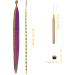 20Pcs Colored Feather Hair Extensions Kit with Micro Beads and Crochet Hook - Colorful Synthetic Hairpieces for Girls and Women - Buy Online on SooperMarket.com