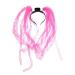 FOMIYES LED Braid 1pc Glow in Dark Headwear Led Flash Braid Hair Hoop Funny Headwear for Halloween Easter Party Hair Band Mardi Gras Noodle Braid Hair Accessories Bride Headband To Weave One Size Pink