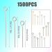 Savita 1500pcs Eye Pins Metal Findings Beading Eyepins - 16/20/30mm (5 Colors) - Jewelry Making Supplies for Earrings & Bracelets - Buy Online on SooperMarket.com