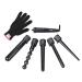 Curling Iron Set Zealite 5 in 1 Luxurious Hair Curling Wand Set Hair Wand with Free Heat Resistant Glove (Black)