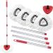 KLYFAR Mop Replace Head Compatible with O Cedar EasyWring Spin Mop Include 4 Pack Microfiber Mop Refills 58in Mop Handle and Mop Base Mop Heads Replacememts Parts for Ocedar 1 Tank System (White)
