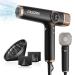 Faszin Hair Dryer Lightweight Hairdryer with 110 000 RPM High Speed Motor for Fast Drying 200 Million Ionic Hairdryers for Women & Men Low Noise Hair Dryers with 3 Magnetic Nozzle Black 29.50 24.50 8.80 cm