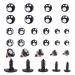 PH PandaHall Resin Safety Eyes  100pcs 5 Size Craft Eyes Black Stuffed Crochet Eyes Kawaii Eyes with 100pcs Washers for Teddy Bear  Amigurumi Craft  Puppet  Plush Animal Making (8/10/ 12/14/ 16mm) 5 Size Resin Eyes - 100...
