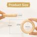 Ruby 8-Piece Natural Wooden Bite Rings | Eco-Friendly Baby Teething Toys & Handicraft Tools ( 70mm) - Buy Online on SooperMarket.com