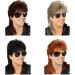 vreplrse Realistic Vintage Wig for Men Comfortable and Durable Materials Fiber Halloween Costume Wig Cover Party Wig Disco Red Brown - Buy Online on SooperMarket.com