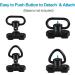 Bengor 4 Pack QD Sling Swivels 1.25 Loop + D-Loop Set - Quick Disconnect Push Button for Two Point Sling Mount - Buy Online on SooperMarket.com