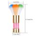 2Pcs Colorful Nail Art Dust Brush Remover for Acrylic & UV Gel Nails with Rhinestone Handle - Buy Online on SooperMarket.com