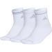 adidas Women's Cushioned Sport High Quarter Socks (3-Pair) - Medium - White/Clear Onix Grey