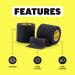 SPORTTAPE Self-Adhesive Football Sock Tape | 5cm x 4.5m - Black | Cohesive Bandage Sock Wrap Shin Pad Tape | Goalkeeper Wrist Tape & Football Ankle Tape | Pet & Vet Wrap for Dogs Horse - Single Roll Black 5x450 cm (Pack of 1) - Buy Online on SooperMarket.com