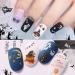 Kalolary 12 Sheets Halloween Nail Art Stickers Decals DIY Self-Adhesive Nail Sticker Decals Nail Art Tips Stencil Nail Decorations for Halloween Party Include Pumpkin/Bat/Ghost/Witch etc - Buy Online on SooperMarket.com