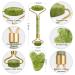 EMOCCI Jade Roller and Gua Sha Set - Facial Beauty Tools Kit for Anti-Aging and Muscle Relaxation - 100% Real Jade - Gift Box Included (Green) - Buy Online on SooperMarket.com