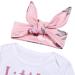 ChYoung Baby Girl Little Sister Romper Top & Rose Printed Pant Set | Newborn Outfit with Headband, 3 Pieces (0-3 Months) - Pink - Buy Online on SooperMarket.com