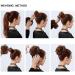 Wavy Curly Messy Hair Bun Updo Scrunchie Extension - Dark Blonde to Bleach Blonde - Buy Online on SooperMarket.com