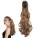 prinfantasy Ponytail Extension Claw Clip in Ponytail Hair Extensions for Women Synthetic Curly Wavy Clip in Pony Tail Hair Extensions for Daily Party Use Natural GBMW309 GBMW309 22 inch