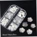 Flower Nail Art Glitters DIY 3D White Floral Nail Stud Sequins for Salon Gift Flower Nail Glitters - Buy Online on SooperMarket.com