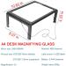 Magnifying Glass Desktop Full-Page 3X Magnifying Glass with 4 LED Lights Foldable Stand A4 Advanced Hands-Free 240 * 160 MM Lens Rectangular Visual Aids for Reading - Buy Online on SooperMarket.com