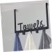 WOONEKY Nail- Coat Hook Wall Hooks for Coats Over Door Towel Rack Cabinet Hanger Towel Hook Black Metal - Buy Online on SooperMarket.com