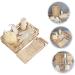 PLAFOPE 3-Piece Bath Flower Set with Rectangular Basket and Body Scrubber - Body Cleaning Kit with Loofah - 30x20cmx3pcs - Buy Online on SooperMarket.com