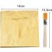 KINNO Gold Leaf Sheets 100 pc - 5.5 Gold Foil Paper for Arts, Crafts, Painting, Gilding, Slime, Nail Design, Furniture Decoration - Includes Brushes as Gifts - Buy Online on SooperMarket.com
