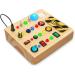 Norbase Montessori Busy Board with LED | Educational Toys for Kids 1-3 Years | Perfect Wooden Gifts for Young Girls - Buy Online on SooperMarket.com
