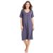 Jecarden Women's Maternity Nightgowns Short Sleeve Hospital Childbirth Nightgown Sleepwear Modal Cotton Nightgown with Comfortable Buttons Grey L