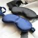 Satin Silk Sleeping Eye Mask with Double-Layer Filling and Elastic Strap - Black - Buy Online on SooperMarket.com