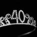 Rhinestone 40th Birthday Tiara - Silver Crystal Crown Headband for Women and Girls - Buy Online on SooperMarket.com