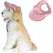BT BEAR Hundege with ear holes baseball cap for outside adjustable for summer travel sports for small and medium-sized dogs (size XL batik-pink) XL Batik-Rosa