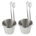 PRETYZOOM 2 Pcs Sauce Cup Appetizer Plates Sauce Dishes Mini Side Dishes Individual Saucers Bowl Bbq Sauce Bowls Prep Bowl Mini Measuring Cup Dipping Stainless Steel American Style