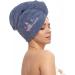 10 Pack Microfiber Hair Towels - Soft Absorbent Quick-Drying Turban for Curly Hair - Easy to Use for Wet Hair - Buy Online on SooperMarket.com