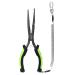 Booms Fishing F03 Needle Nose Fishing Pliers, 7" or 9" Fisherman's Pliers, Long Nose Hook Remover, Saltwater Resistant Fishing Gear A: 9" Split Ring Nose