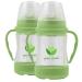 Sip 'n Straw Glass Cup Light Lime 1 Count by Green Sprouts (Pack of 2)