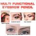 4 PCS 4D Hair Stroke Brow Stamp & Brush Set - Multifunction Ultra-thin Angled Eyebrow Makeup Brushes - Buy Online on SooperMarket.com