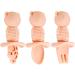 PandaEar Silicone Suction Plate Toddler Set | BPA-Free Divided Baby Food Plate with Spoon and Fork | Dishwasher & Microwave Safe | Bear Shape (Pink) - Buy Online on SooperMarket.com